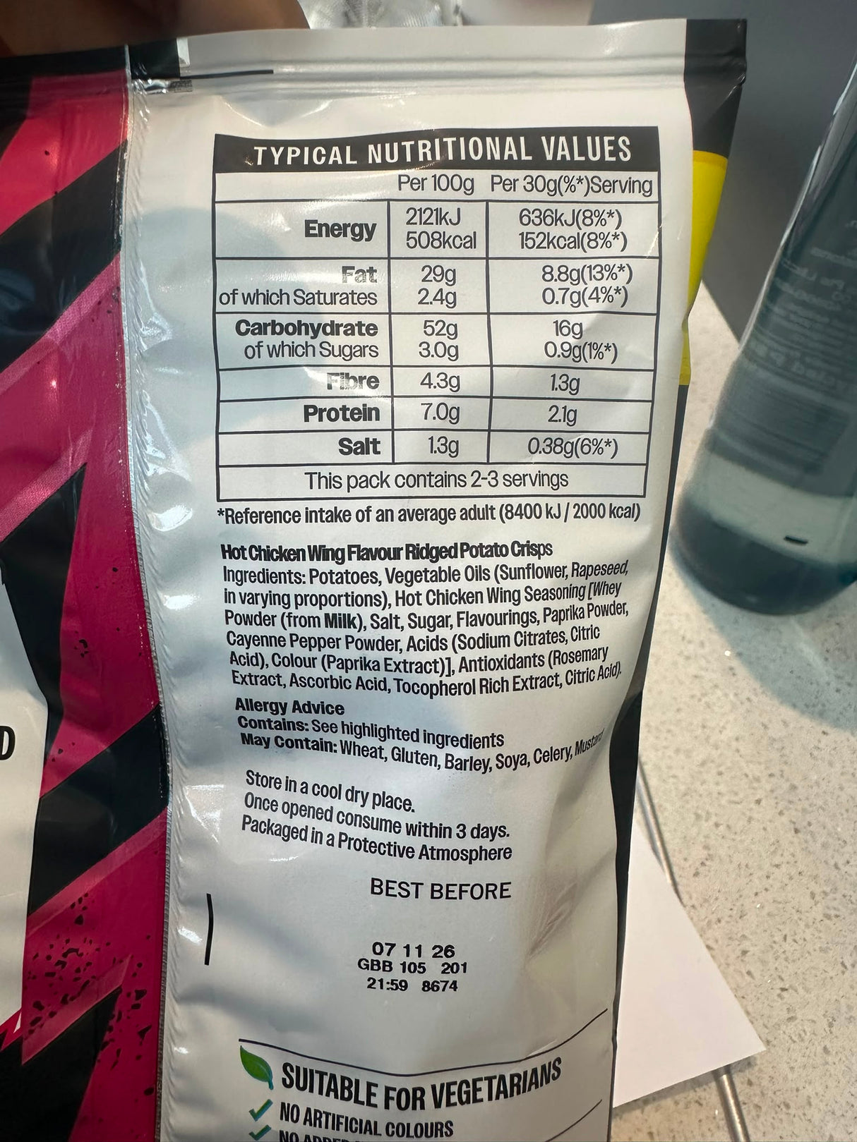 Walkers Max Strong Hot Chicken Wings Crisps 70g | Asian Grocery UK