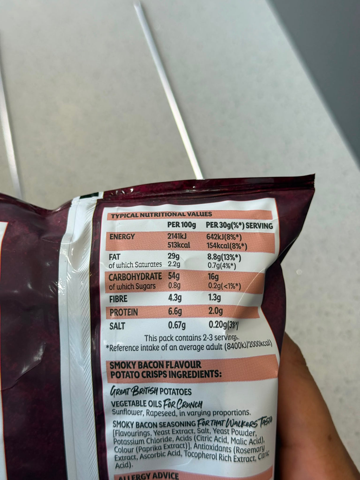 Walkers Sizzling Smoky Bacon Crisps 70g | Asian Grocery UK