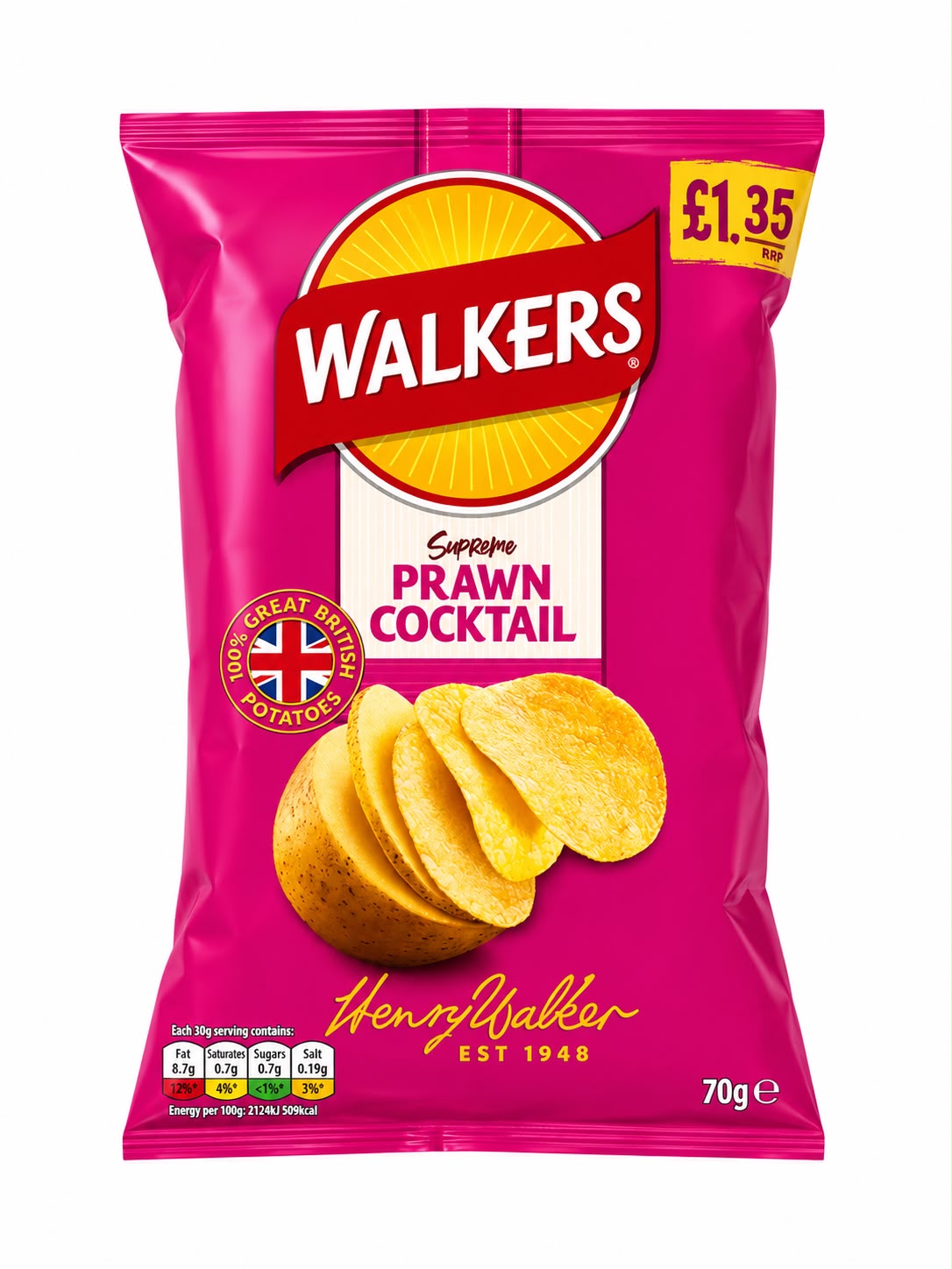 Walkers Supreme Prawn Cocktail Crisps 70g | Asian Grocery UK