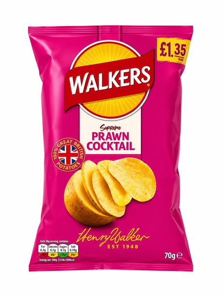 Walkers Supreme Prawn Cocktail Crisps 70g | Asian Grocery UK