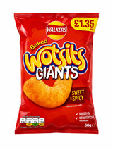 Walkers Baked Wotsits Giants Sweet & Spicy Flavour Corn Puffs 60g | Asian Grocery UK