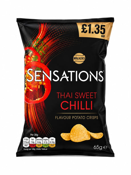 Walkers Sensations Thai Sweet Chilli Flavour Potato Crisps 65g | Asian Grocery UK