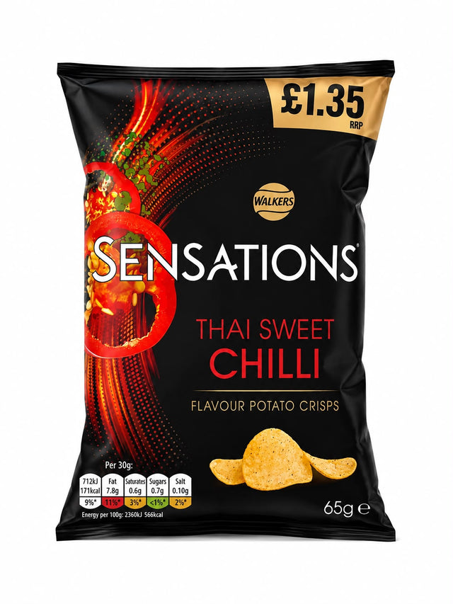 Walkers Sensations Thai Sweet Chilli Flavour Potato Crisps 65g | Asian Grocery UK