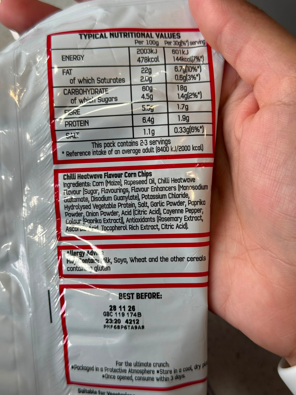 Doritos Chilli Heatwave Flavour Corn Chips 70g | Asian Grocery UK