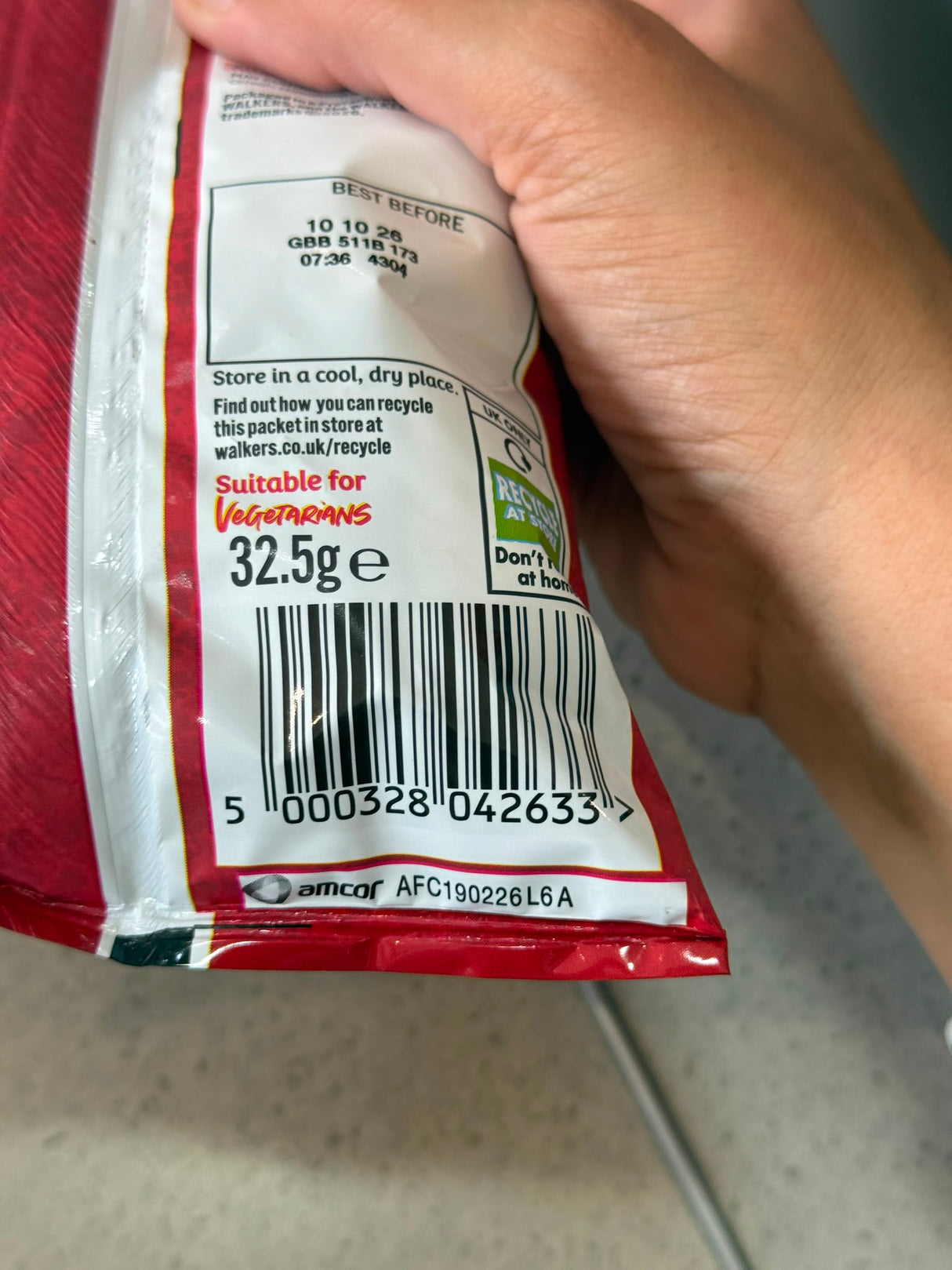 Walkers Ready Salted Crisps 32.5g | Asian Grocery UK
