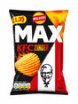 Walkers Max KFC Zinger Flavour Ridged Potato Crisps 70g | Asian Grocery UK