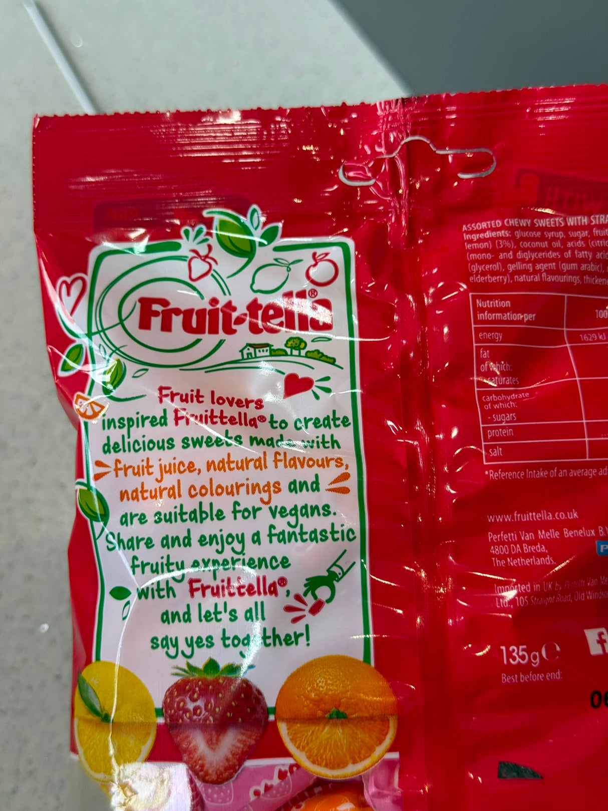 Fruittella Juicy Chews Strawberry Orange Lemon 135g | Asian Grocery UK