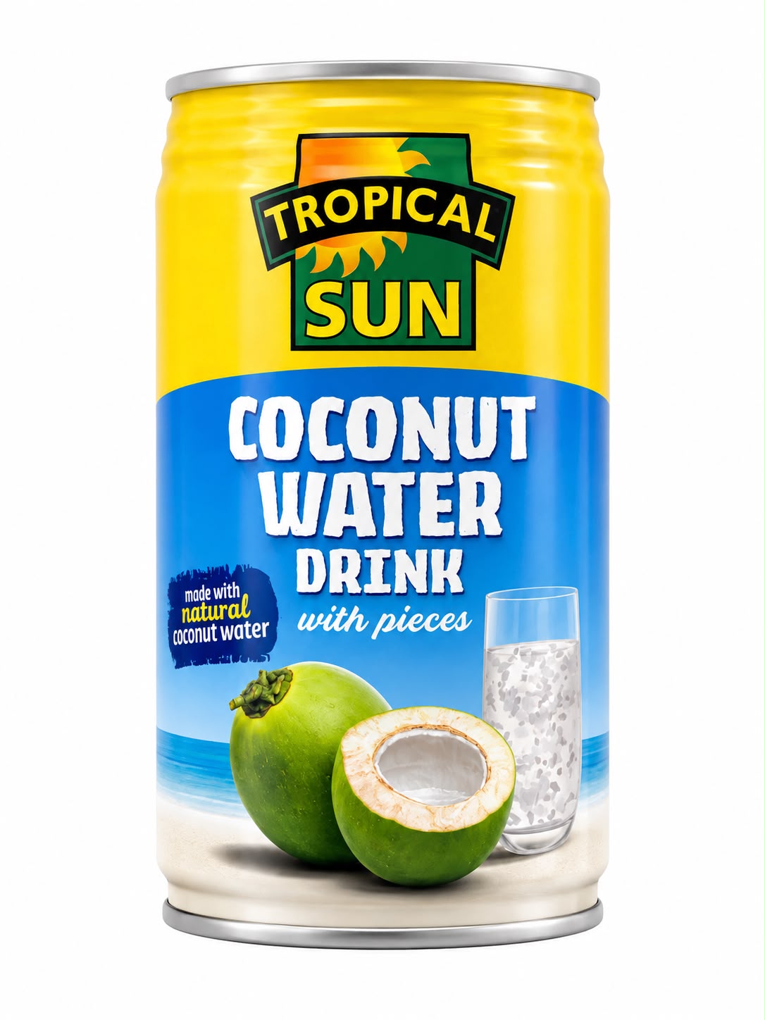 Tropical Sun Coconut Water Drink with Pieces 330ml | Asian Grocery UK