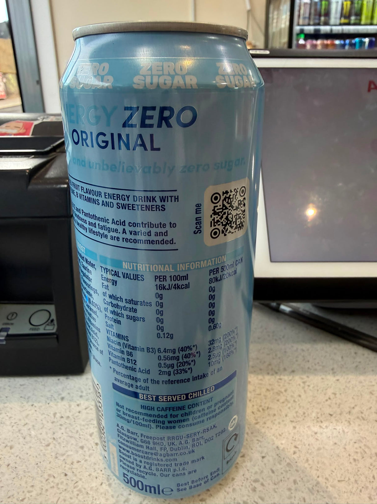 Boost Energy Zero Original 500ml | Asian Grocery UK