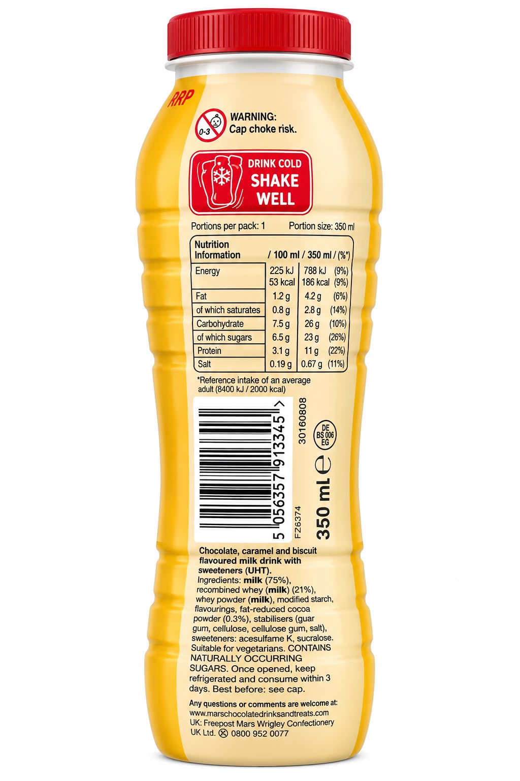 Twix Chocolate Caramel and Biscuit Flavoured Milk Drink 350ml | Asian Grocery UK