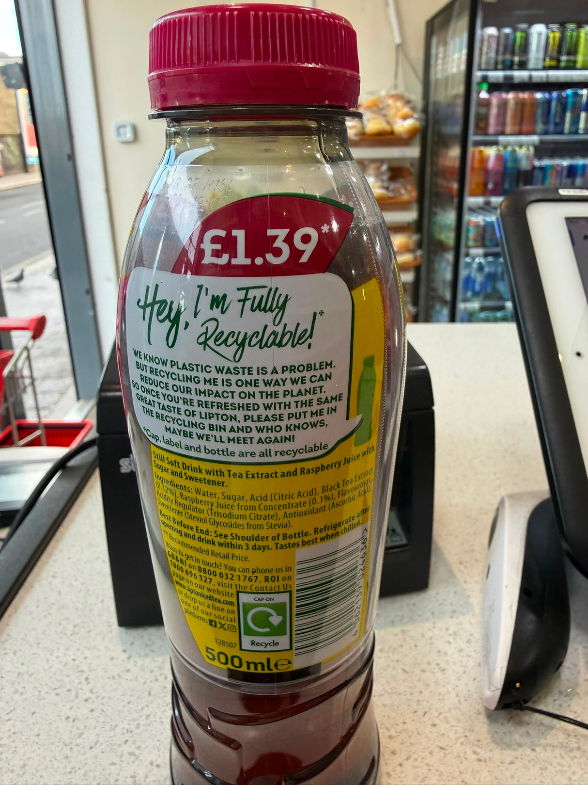 Lipton Raspberry Ice Tea 500ml | Asian Grocery UK