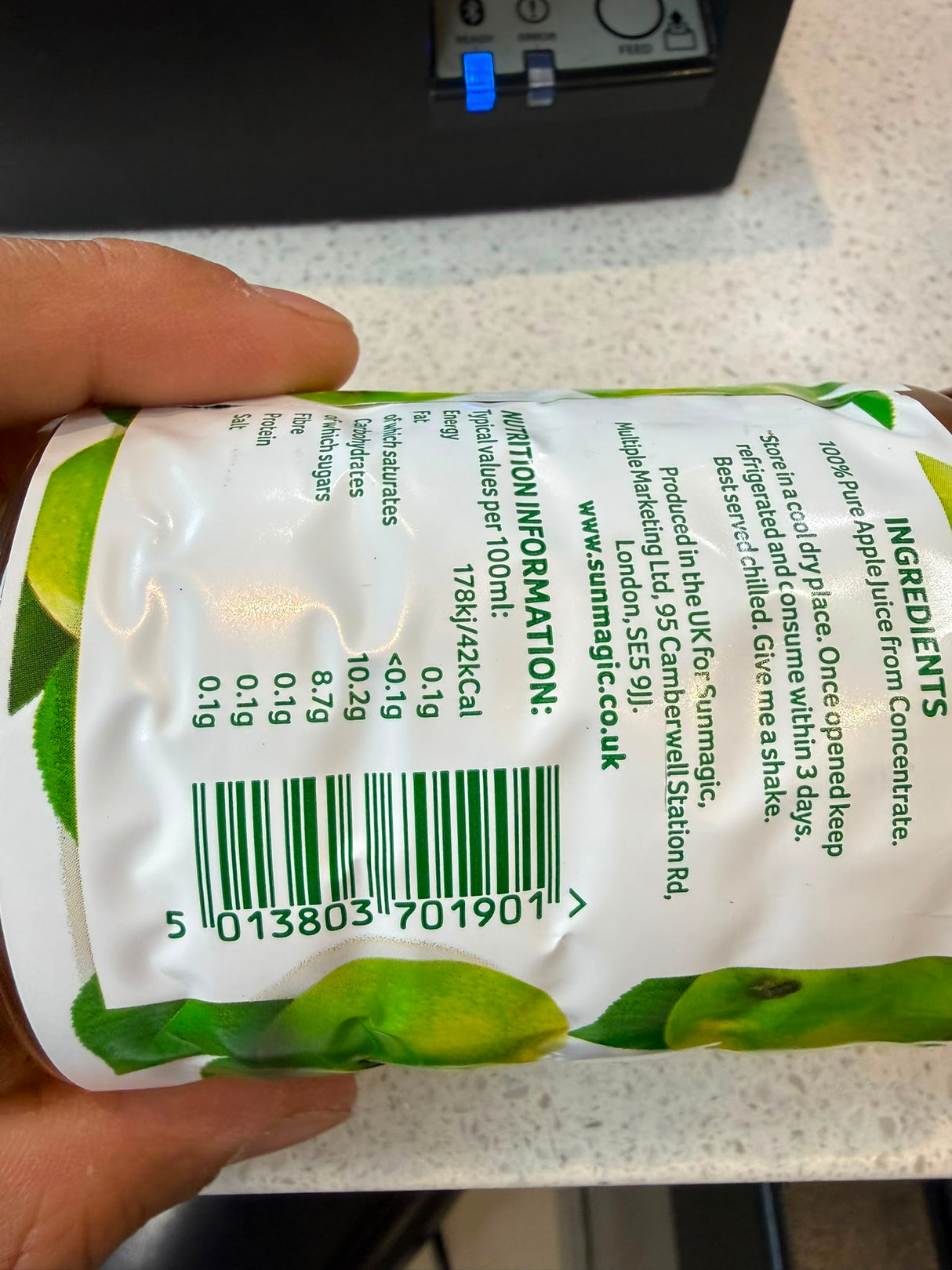 Sun Magic 100% Pure Apple Juice From Concentrate 500ml | Asian Grocery UK