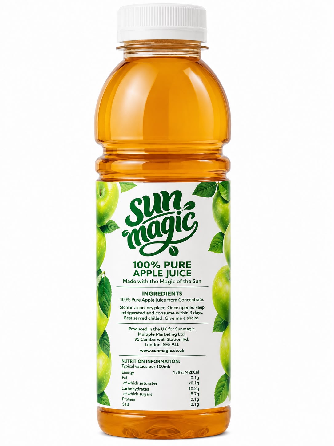 Sun Magic 100% Pure Apple Juice From Concentrate 500ml | Asian Grocery UK