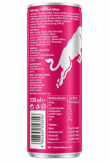 Red Bull The Peach Edition Energy Drink White Peach 250ml | Asian Grocery UK