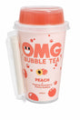 OMG Bubble Tea Peach + Popping Strawberry Flavour Bubbles 270ml | Asian Grocery UK