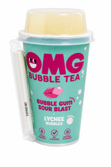 OMG Bubble Tea Bubble Gum Sour Blast with Lychee Bubbles 265ml | Asian Grocery UK