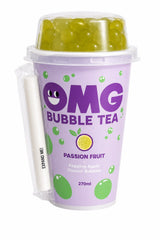 OMG Bubble Tea Passion Fruit with Popping Apple Bubbles 270ml | Asian Grocery UK