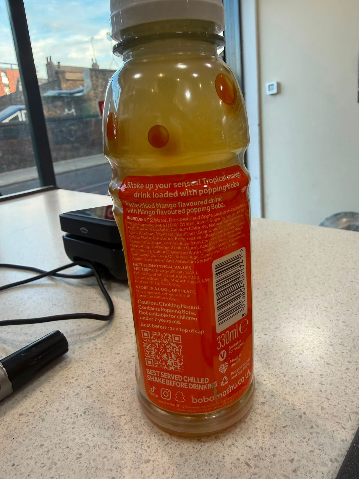 Boba Moshu Mango Popping Boba Drink 330ml | Asian Grocery UK
