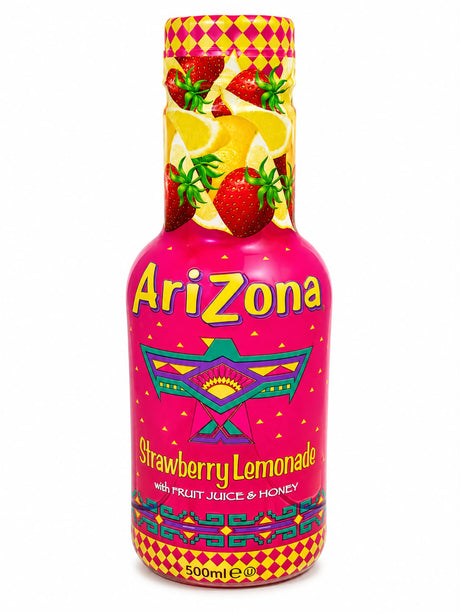 AriZona Strawberry Lemonade with Fruit Juice and Honey 500ml | Asian Grocery UK