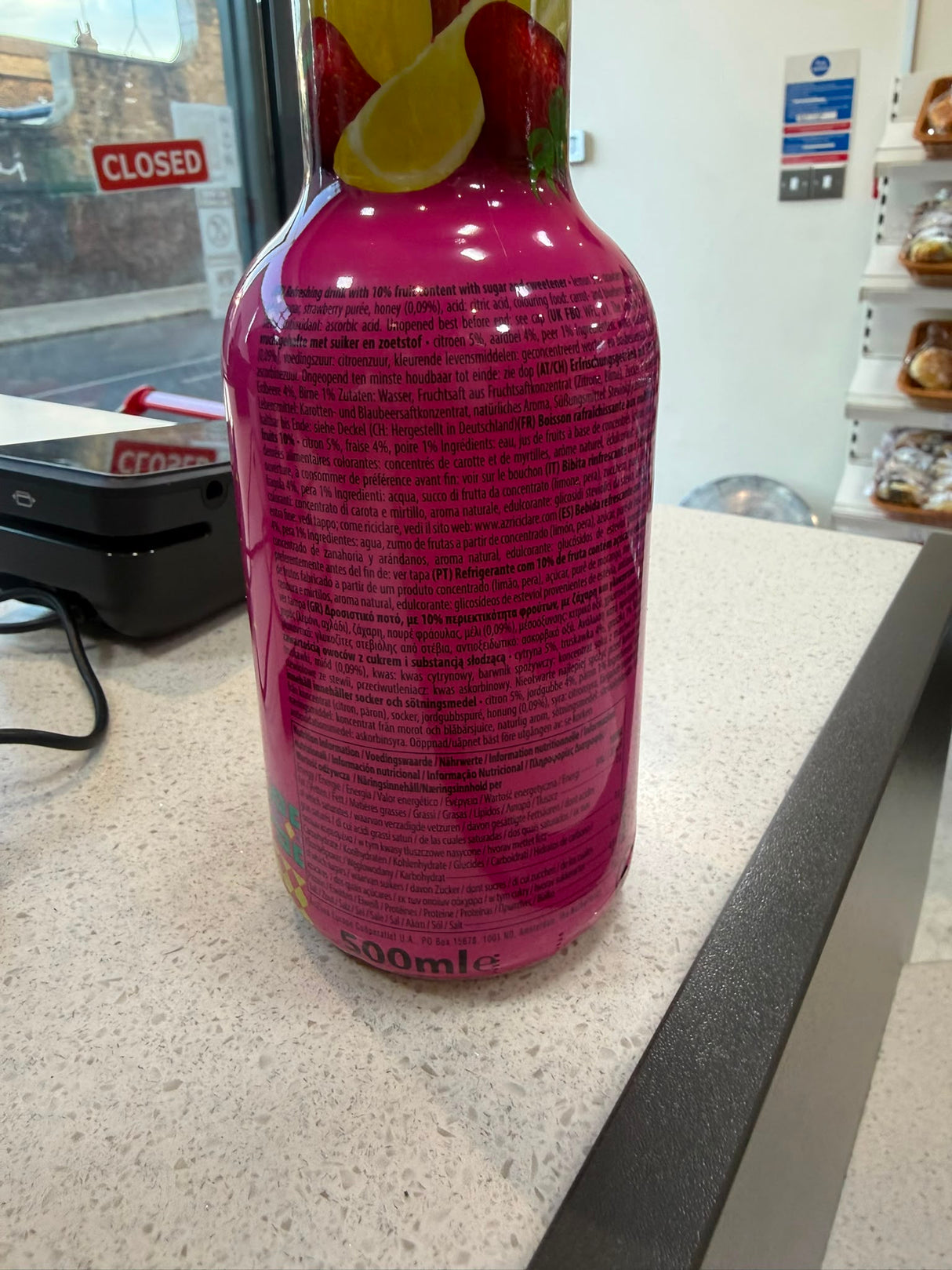 AriZona Strawberry Lemonade with Fruit Juice and Honey 500ml | Asian Grocery UK