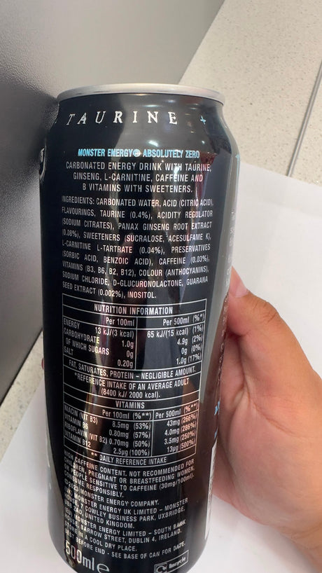 Monster Energy Absolutely Zero 500ml Can | Asian Grocery UK