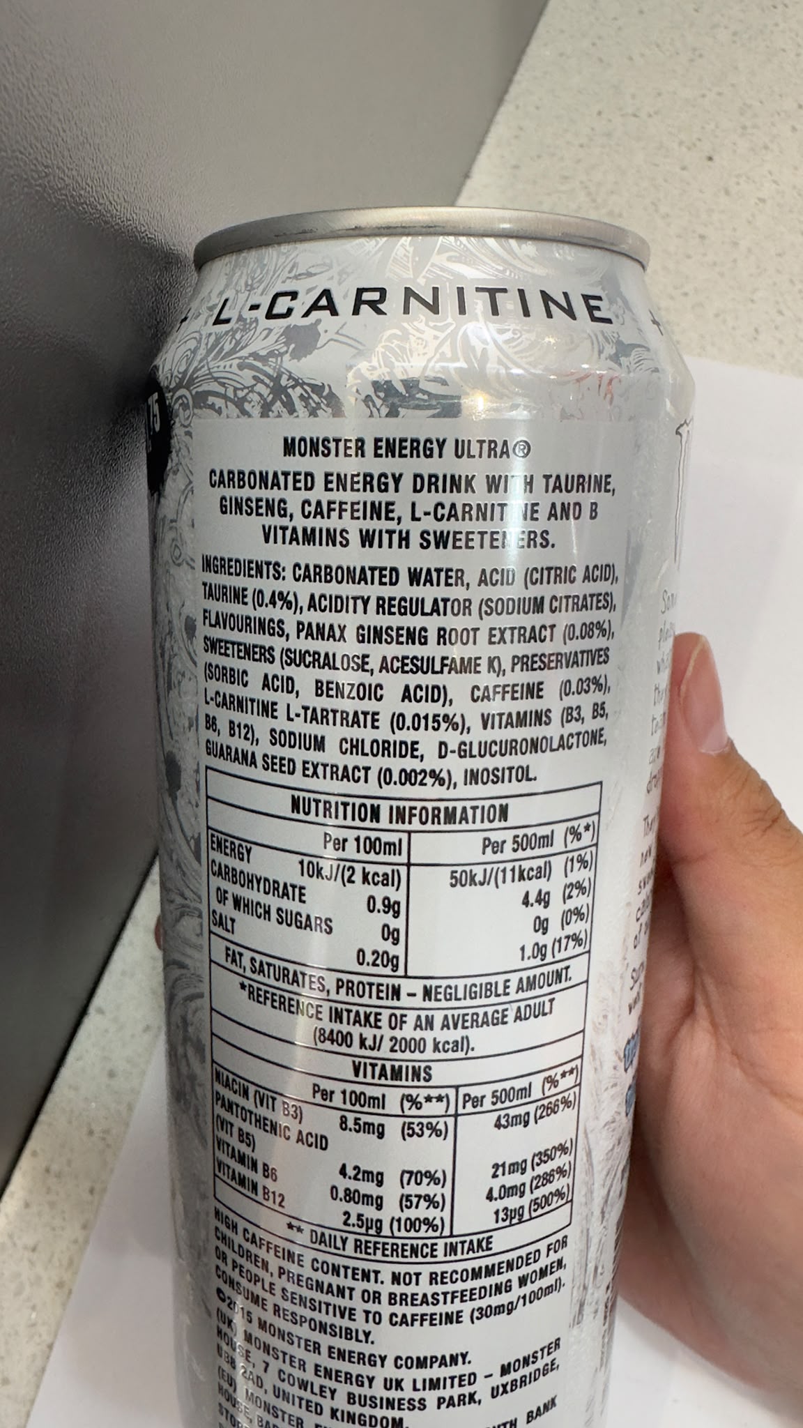 Monster Energy Ultra Zero Sugar 500ml | Asian Grocery UK