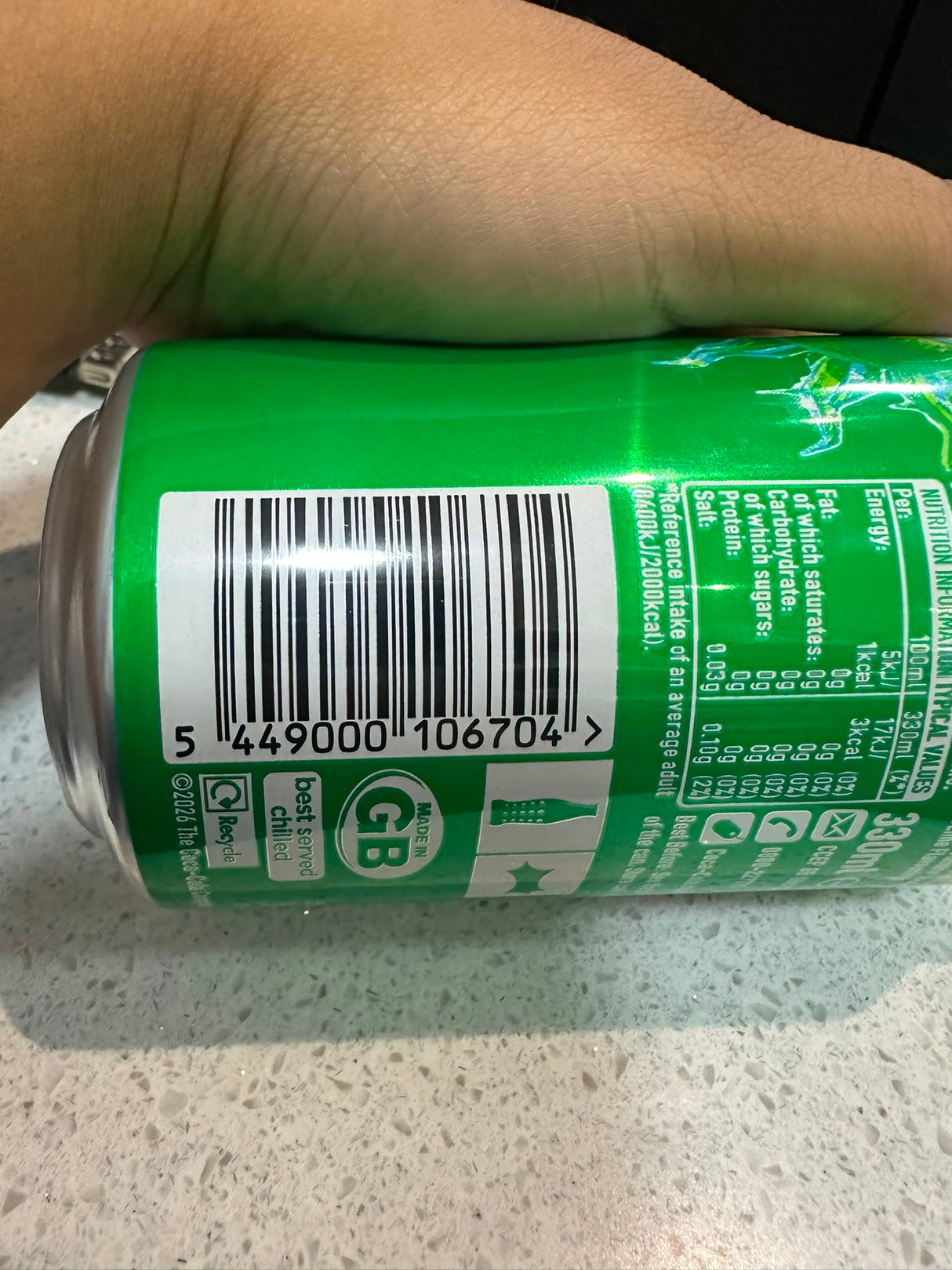Sprite Zero Sugar Lemon-Lime Can 330ml | Asian Grocery UK