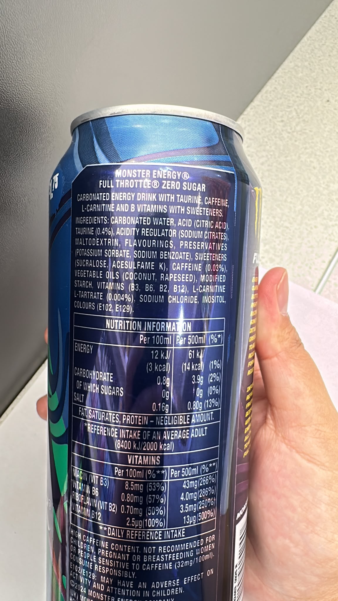 Monster Energy Full Throttle Zero Sugar 500ml Can | Asian Grocery UK