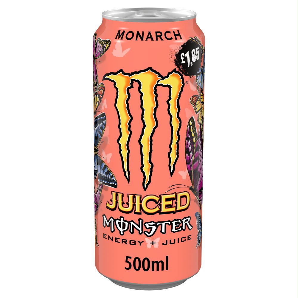 Monster Juiced Monarch Peach Nectarine Energy Drink 500ml | Asian Grocery UK