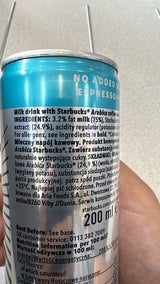 Starbucks Doubleshot Espresso No Added Sugar Espresso + Milk 200ml | Asian Grocery UK