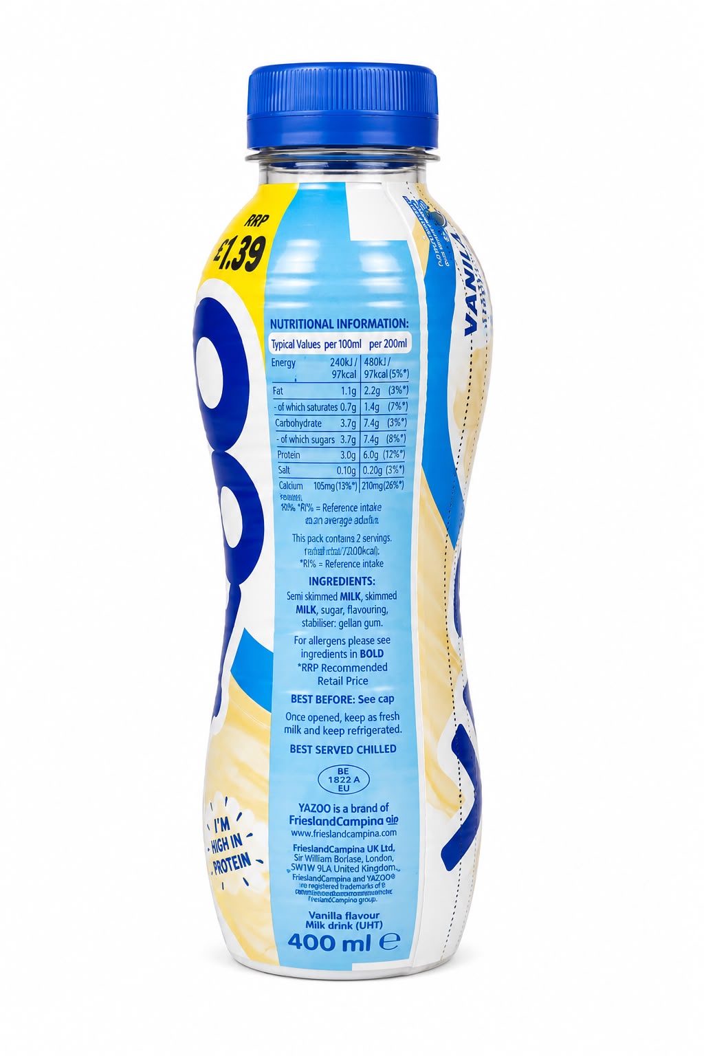 Yazoo Vanilla Milk Drink 400ml | Asian Grocery UK