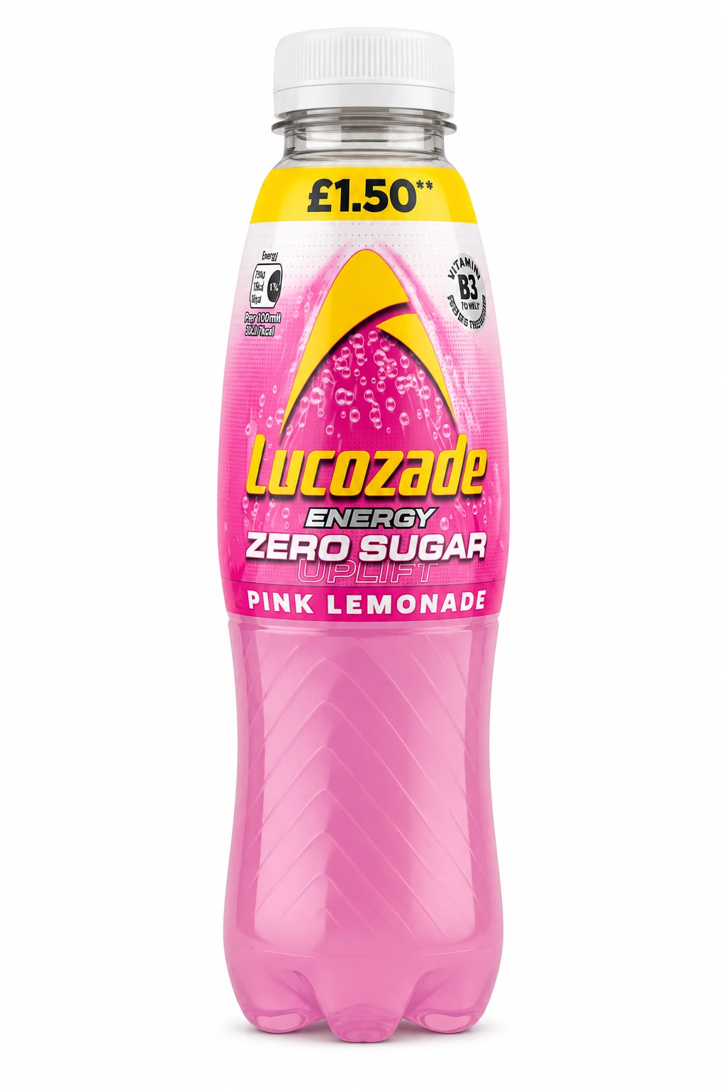 Lucozade Energy Zero Sugar Pink Lemonade 500ml | Asian Grocery UK