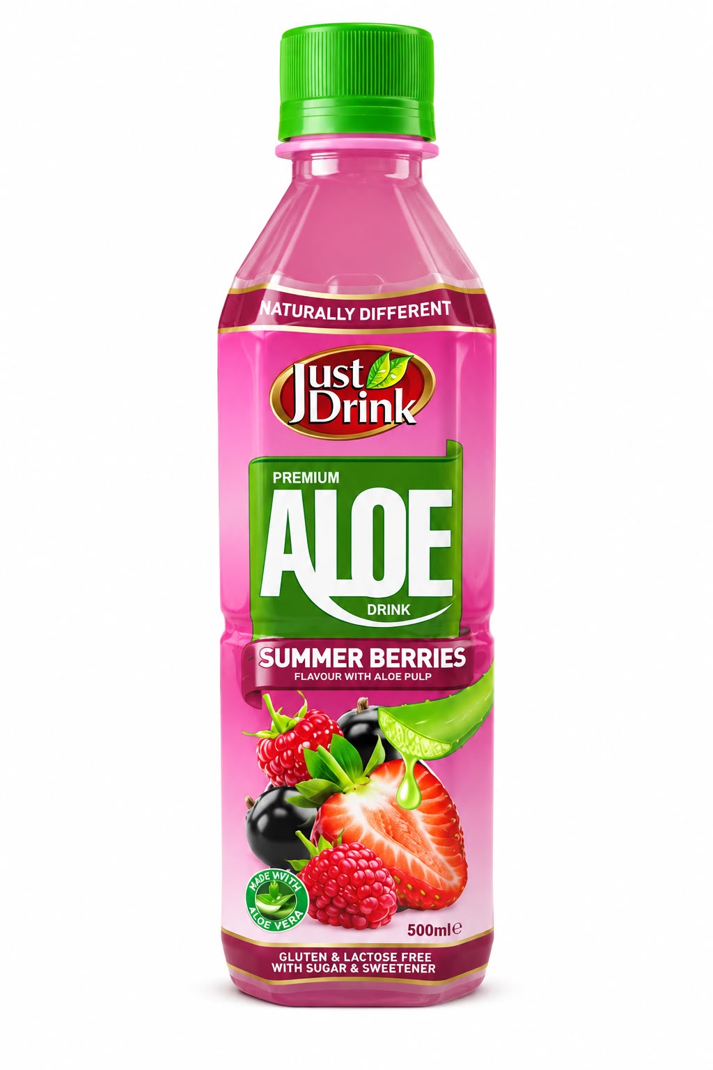 Just Drink Premium Aloe Drink Summer Berries 500ml | Asian Grocery UK