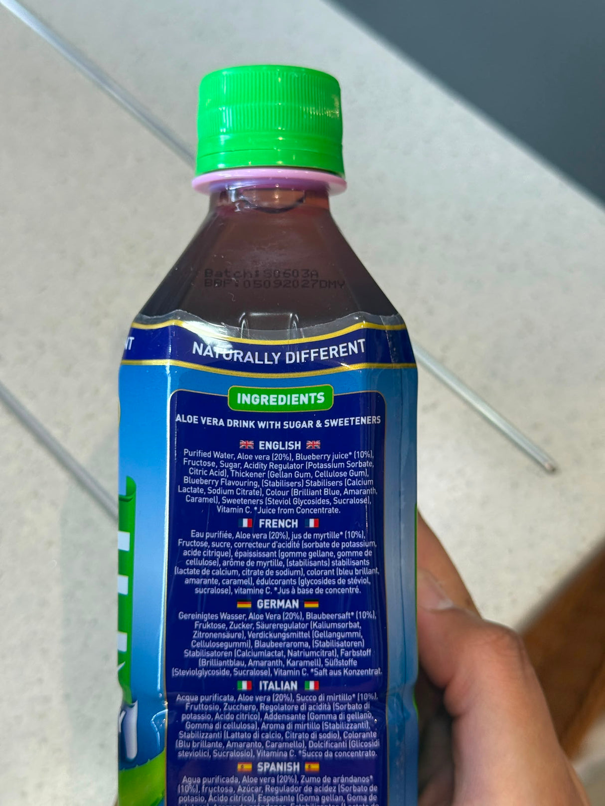 Just Drink Premium Aloe Drink Blueberry 500ml | Asian Grocery UK