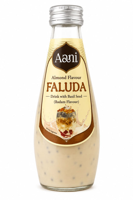 Aani Almond Flavour Faluda Drink with Basil Seed 290ml | Asian Grocery UK