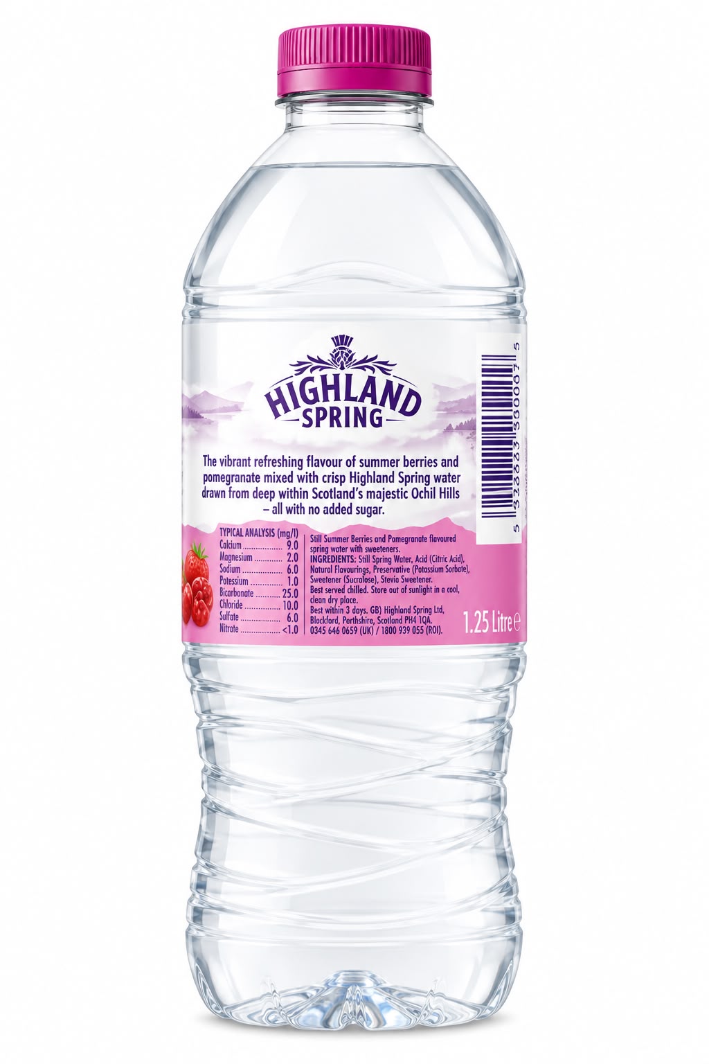 Highland Spring Summer Berries Still Spring Water 1.25L | Asian Grocery UK