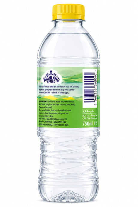 Highland Spring Lemon & Lime Still Spring Water 750ml | Asian Grocery UK