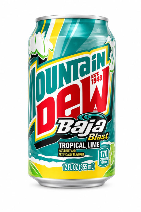 Mountain Dew Baja Blast Tropical Lime 355ml Can | Asian Grocery UK