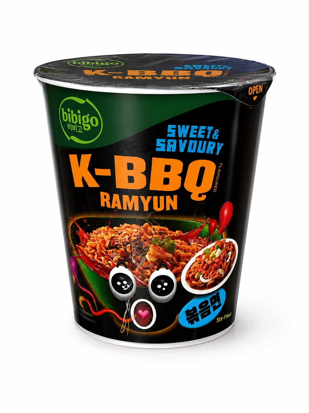 Bibigo K-BBQ Ramyun Sweet & Savoury Stir-Fried Cup Noodles 98g