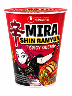 Nongshim Mira Shin Ramyun Spicy Queen Cup Noodles 68g | Asian Grocery UK