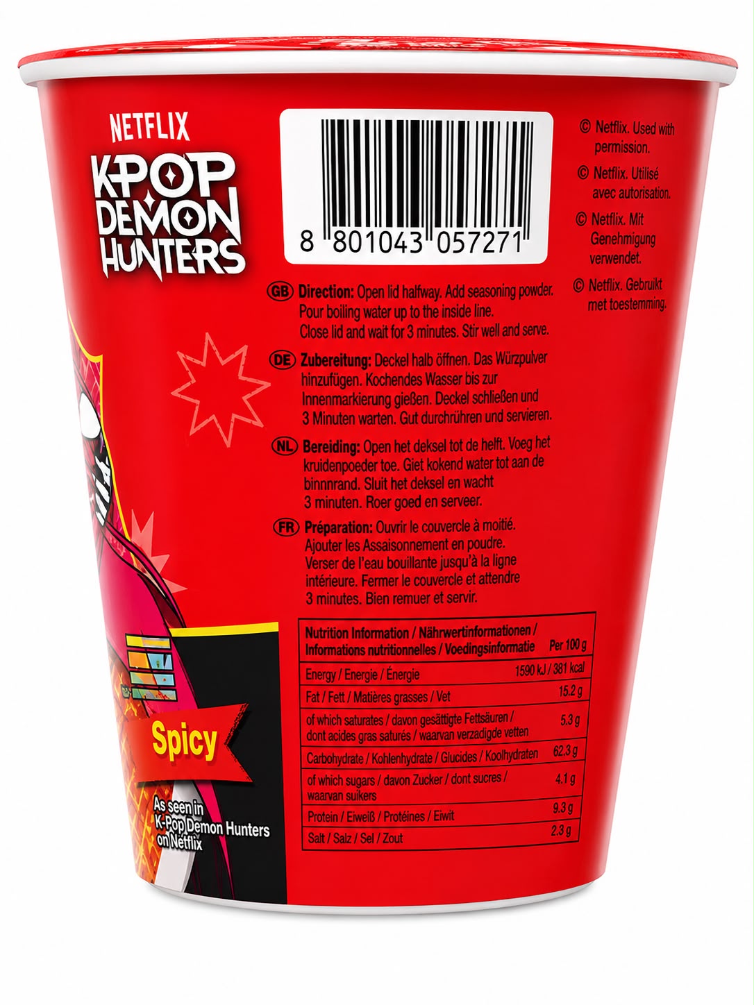 Nongshim Mira Shin Ramyun Spicy Queen Cup Noodles 68g