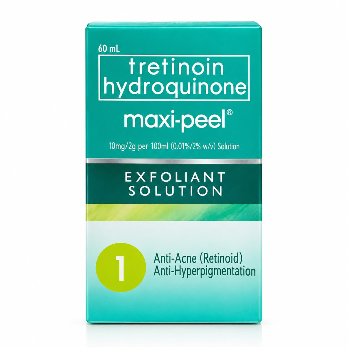 Maxi-Peel No. 1 Tretinoin and Hydroquinone Exfoliant Solution 60 ml
