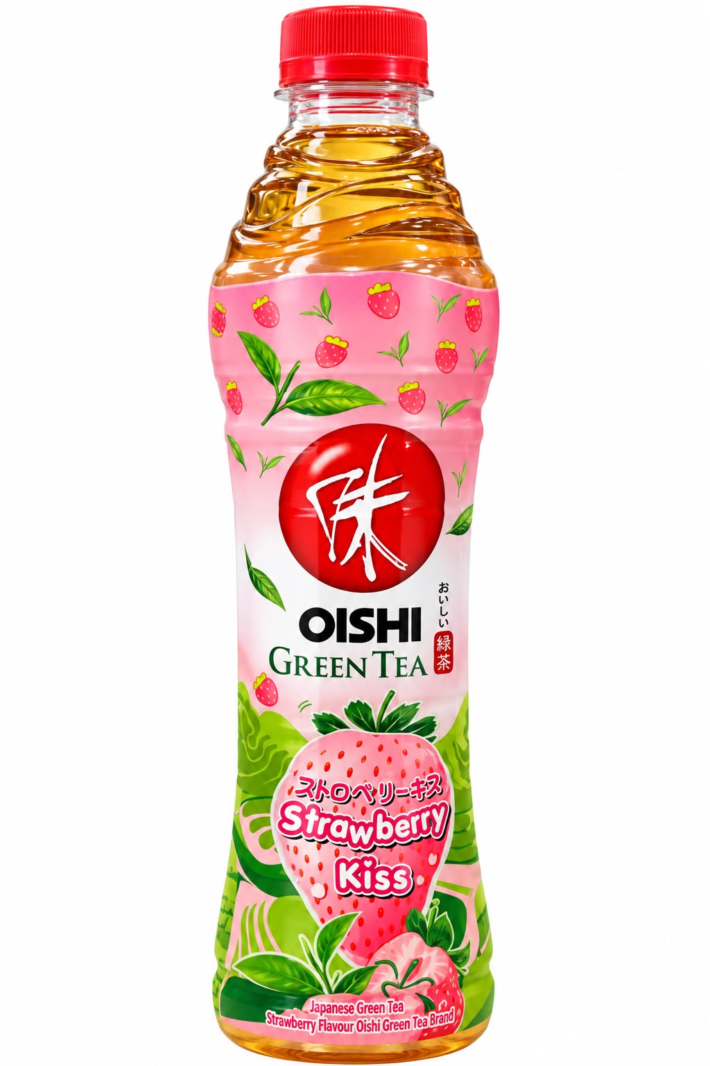 Oishi Strawberry Kiss Japanese Style Green Tea 400ml