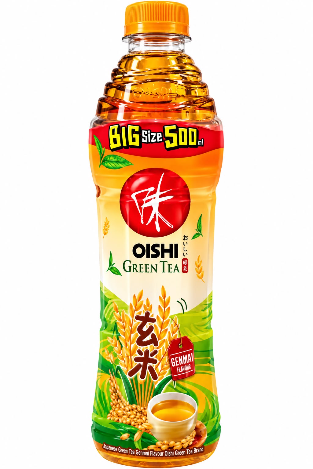 Oishi Japanese Green Tea Genmai Flavour 500ml