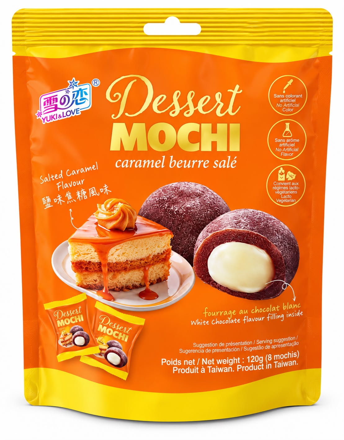 Yuki & Love Dessert Mochi Salted Caramel Flavour 120g