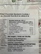 Bingo Double Choco Chocolate Cream Filled Sandwich Cookies 280g