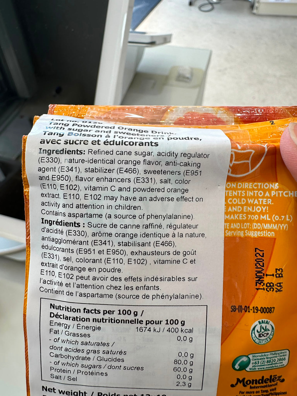 Tang Orange Powdered Drink 20g