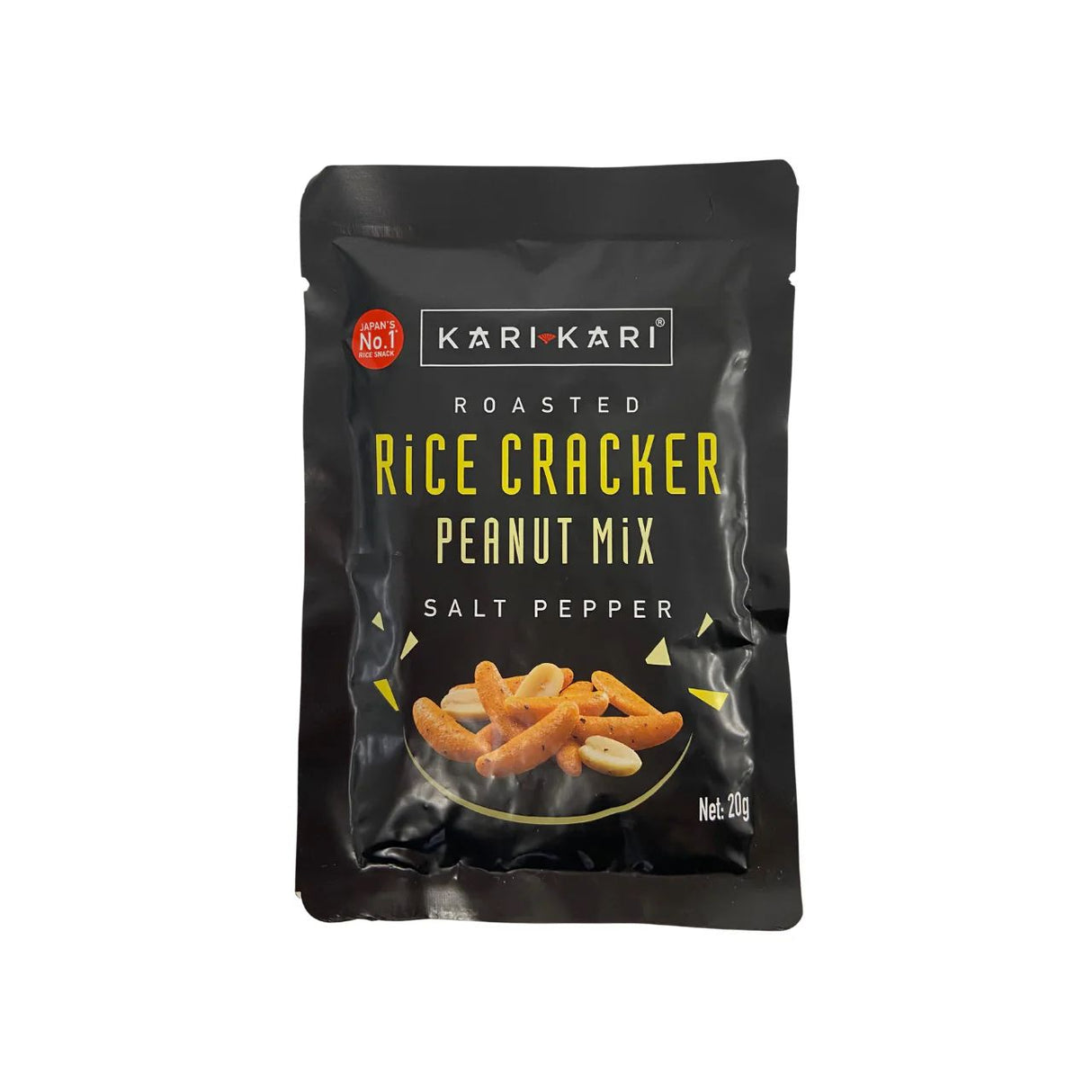 Kari Kari Roasted Rice Cracker Peanut Mix Salt Pepper 20g