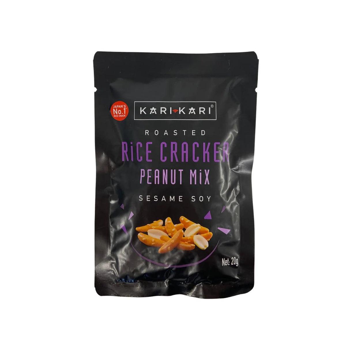 Kari Kari Roasted Rice Cracker Peanut Mix Sesame Soy 20g