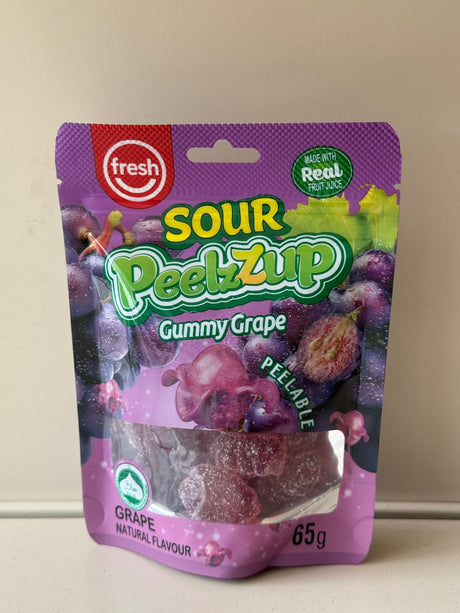 Fresh Sour PeelzZup Gummy Grape 65g